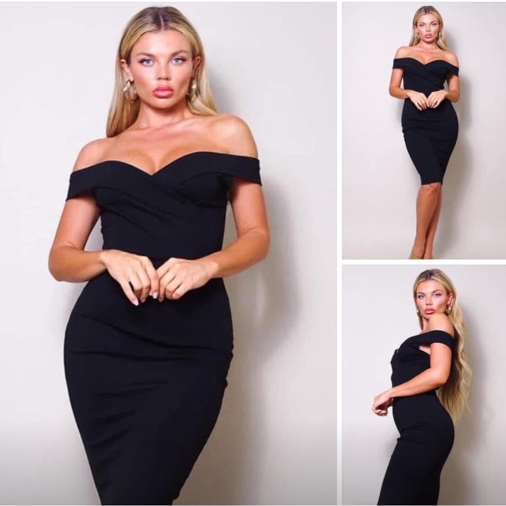 Elegant Black Off-Shoulder Dress